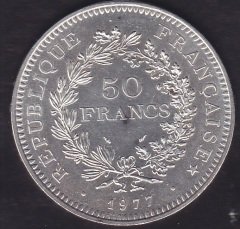 Fransa 50 Frank 1977 Gümüş ( 30 Gram )