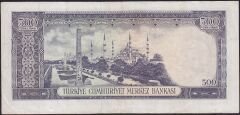 5.Emisyon 4.Tertip 500 Lira T27 032042 Çok Temiz