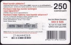 Turkcell Hazır Kart 250 Kontör 2009