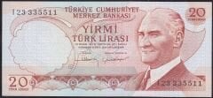 6.Emisyon 4.Tertip 20 Lira I23 335511 Çil