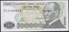 7.Emisyon 2.Tertip 10 Lira E11 344814 Ççt Çilaltı
