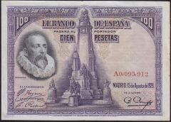 İspanya 100 Pesetas 1928 Çok Çok Temiz Pick 76