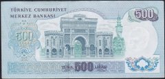 6.Emisyon 2.Tertip 500 Lira O06 254262 Ççt Çilaltı ( Tedavül Katı Yoktur )