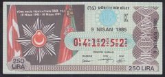 1985 9 NİSAN ÇEYREK BİLET K SERİSİ