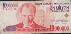 7.Emisyon 10 000 000 Lira A14 685150 Çok Temiz
