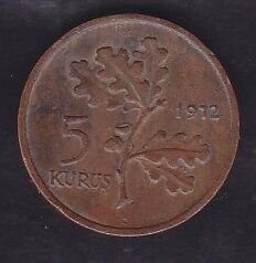 1972 Yılı 5 Kuruş