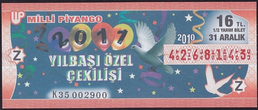 2010 31 Aralık Yarım Bilet - Z Serisi