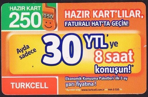 Turkcell Hazır Kart 250 Kontör 2009
