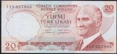 6.Emisyon 4.Tertip 20 Lira I18 857866 Çil