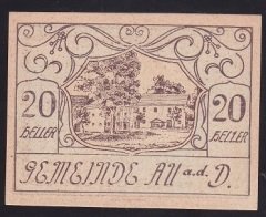 AVUSTURYA 20 HELLER NOTGELD 1920 ÇİL