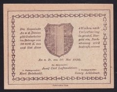 AVUSTURYA 20 HELLER NOTGELD 1920 ÇİL