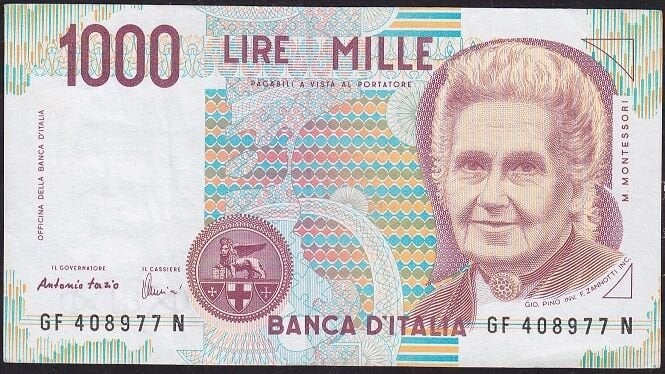 İtalya 1000 Lire 1990 Çok Temiz+ Pick 114a