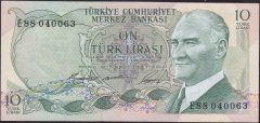 6.EMİSYON 1.TERTİP 10 LİRA E88 040063 ÇİLALTI ÇİL