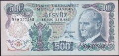 6.Emisyon 2.Tertip 500 Lira N89 297285 Çilaltı