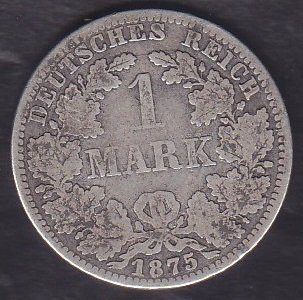 ALMANYA 1 MARK 1875 A ( GÜMÜŞ )