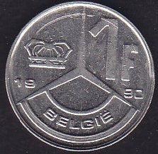Belçika 1 Frank 1990