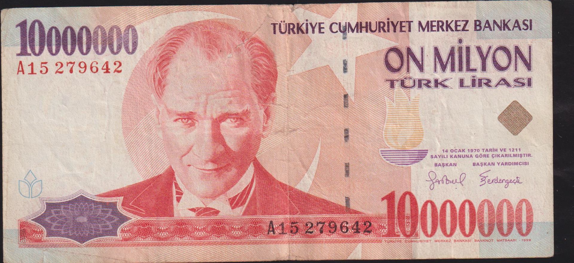7.Emisyon 10 000 000 Lira A15 279642 Haliyle