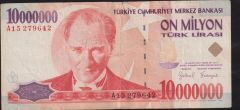 7.Emisyon 10 000 000 Lira A15 279642 Haliyle