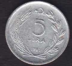 1981 Yılı 5 Lira