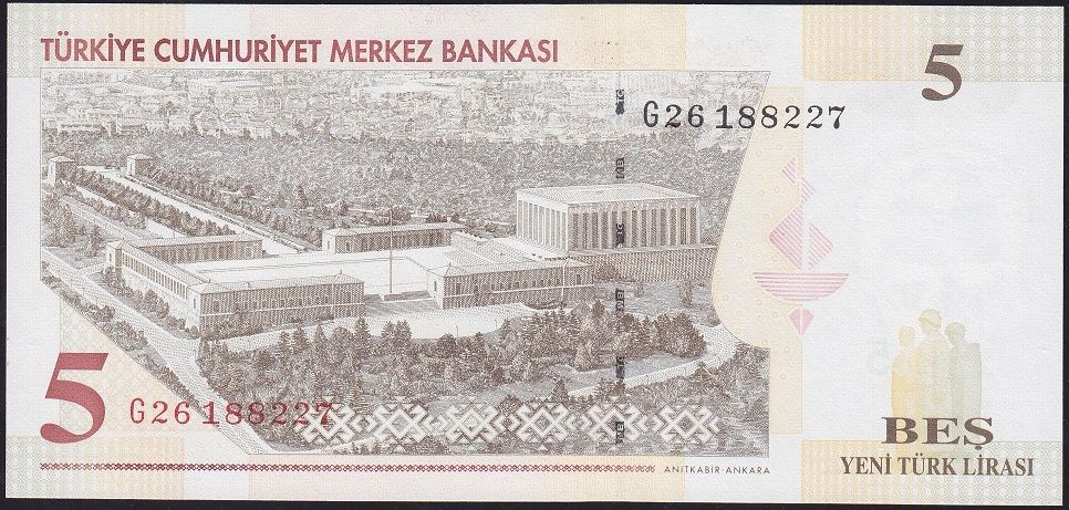 8.Emisyon 5 YTL G26 188227 Çil