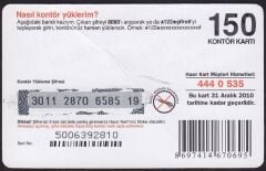 Turkcell Hazır Kart 150 Kontör 2010