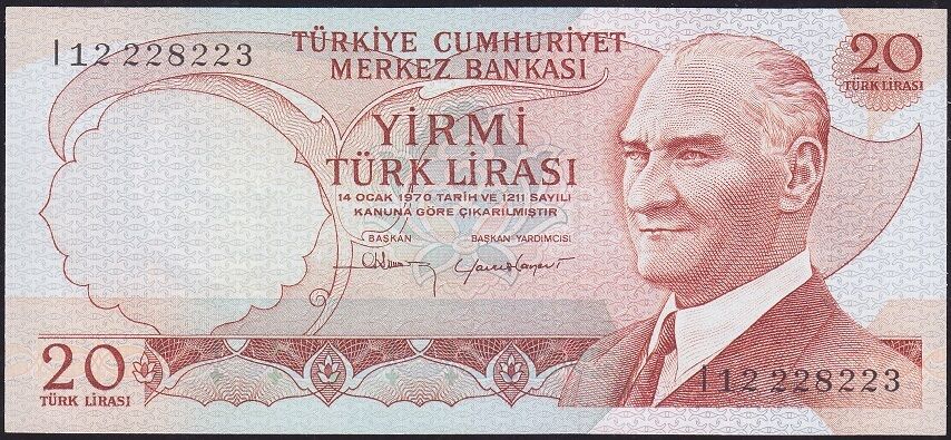 6.Emisyon 4.Tertip 20 Lira I12 228223 Çil