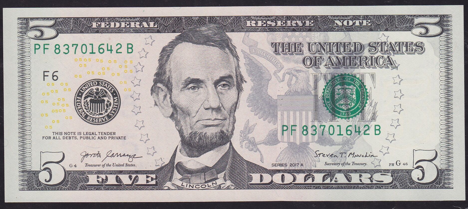 Amerika 5 Dolar 2017 Çilaltı