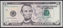 Amerika 5 Dolar 2017 Çilaltı
