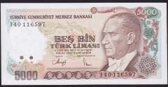 7.Emisyon 4.Tertip 5000 Lira I40 116597 Çil
