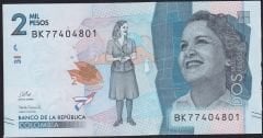 Kolombiya 2000 Pesos 2021 Çil