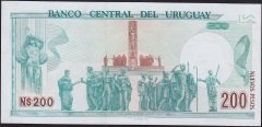 Uruguay 200 Pesos 1986 Çilaltı Çil Pick66