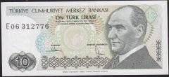 7.Emisyon 2.Tertip 10 Lira E06 312776 Çilaltı