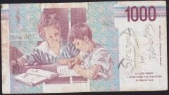 İtalya 1000 Lire 1990 Çok Temiz Pick 114a