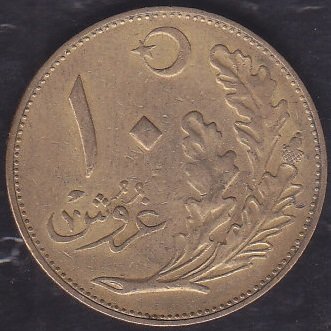 1926 Yılı 10 Kuruş Çok Çok Temiz +