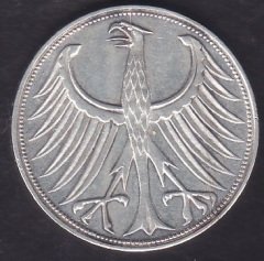 ALMANYA 5 MARK 1970 G ( GÜMÜŞ )