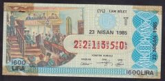 1985 23 NİSAN TAM BİLET T SERİSİ
