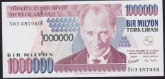 7.EMİSYON 3.TERTİP 1 000 000 LİRA S03 487046 ÇİL