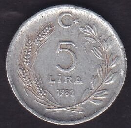 1982 Yılı 5 Lira