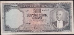 5.Emisyon 2.Tertip 500 Lira L18 08957 Çok Temiz