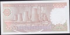 7.Emisyon 4.Tertip 5000 Lira I39 055374 Çilaltı