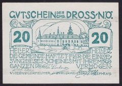 AVUSTURYA 20 HELLER NOTGELD 1920 ÇİL