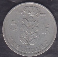 Belçika 5 Frank 1950