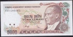 7.Emisyon 4.Tertip 5000 Lira I30 186063 Çil