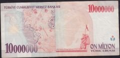 7.Emisyon 10 000 000 Lira B72 967315 Çok Temiz