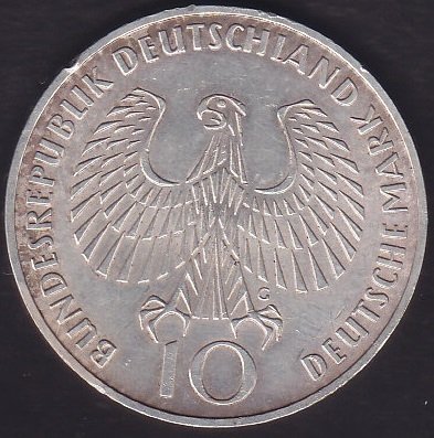 ALMANYA 10 MARK 1972 G ( GÜMÜŞ )