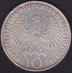 ALMANYA 10 MARK 1972 G ( GÜMÜŞ )