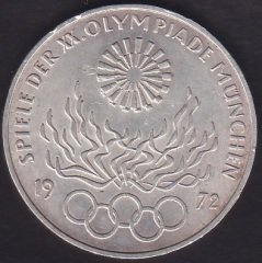 ALMANYA 10 MARK 1972 G ( GÜMÜŞ )