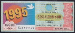 1994 31 ARALIK YARIM BİLET Z SERİSİ