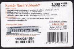 Turkcell Hazır Kart 1000 Kontör 2008