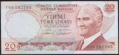 6.Emisyon 4.Tertip 20 Lira I08 782595 Çilaltı Çil